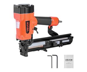 VEVOR Pneumatic Staple Gun, 16 Gauge 26.4mm Wide Crown Pneumatic Stapler 16mm to 38mm Length, 70-120PSI Air Staple Gun with Two Firing Modes for Roof Decking, Wall Sheathing, Fencing, Subflooring