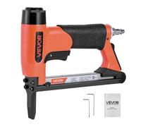 VEVOR Pneumatic Staple Gun, 21 Gauge Long-Nose Upholstery Stapler for 80 Series Fine Wire Staples 12.8mm Crown 6mm-16mm Length, Max 150PCS Loading Air Staple Gun for Upholstering, Woodworking, DIY