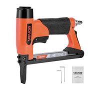VEVOR Pneumatic Staple Gun, 22 Gauge Long-Nose Upholstery Stapler for 71 Series Fine Wire Staples 9.5mm Crown 6mm-16mm Length, Max 180PCS Loading Air Staple Gun for Upholstering, Woodworking, DIY