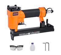 VEVOR Pneumatic Staple Gun, 22 Gauge Pneumatic Upholstery Stapler for 71 Series Fine Wire Staples 9.1mm Crown 4mm-16mm Length, 70-110 PSI Air Staple Gun for Woodworking, Upholstering, DIY Project