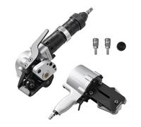 VEVOR Pneumatic Steel Strapping Machine, 8500 N Tension Force, Metal Strapping Tool Tensioner and Cutter Sealer for 19 mm Width Metal Belt, Heavy Duty Split Type Baler for High Tensile Packaging