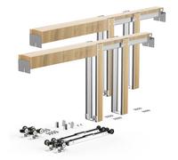 VEVOR Pocket Door Frame Kit, for 1219-1829mm Wide 2032mm High Door, Pocket Door Kit with Two-Way Soft Close Mechanism, Slide Smoothly Quietly, Easy to Install, Wood and Galvanized Steel, for Bedroom