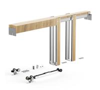VEVOR Pocket Door Frame Kit, for 610-914mm Wide 2032mm High Door, Pocket Door Kit with Two-Way Soft Close Mechanism, Slide Smoothly Quietly, Easy to Install, Wood and Galvanized Steel, for Living Room