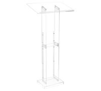 VEVOR Podium Stand 50 in Portable Acrylic Lectern Storage Wide Reading Surface
