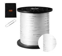 VEVOR Polyester Pull Tape, 1/2" x 1053' Mule Tape Flat Rope, 1250 lbf Tensile Capacity, Printed Webbing Cable Pulling Tape for Packaging, Gardening, Commercial Electrical, Conduit Work, White