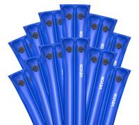 VEVOR Pool Cover Water Bags, 12 Packs 8 Ft, Double Chamber Pool Cover Water Tubes, 0.4mm Thick PVC Bags Weights with Leakproof Screw Cap, for Inground
