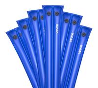 VEVOR Pool Cover Water Bags, 6 Packs 8 Ft, Double Chamber Pool Cover Water Tubes, 0.4mm Thick PVC Bags Weights with Leakproof Screw Cap, for Inground Swimming-Pool Covers Winter Closing, Blue