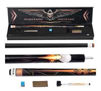 VEVOR Pool Cue, 1 Piece Pool Stick, 58 inch & 19 oz Canadian Maple Wood Billiard Pools Cue Stick with Multi-Layer Tip & ABS Connection Ring, Cues Sticks for Professional Pool Table, Bar, Home, Office