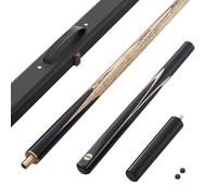VEVOR Pool Cue, 57 inch Jointed Snooker Cue, Snooker Cues Stick with Extension Rod & 0.38 inch Leather Tip, 19 oz Pools Stick for Professional Pool Table, Bar, Home, Office, Includes Wooden Case