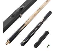 VEVOR Pool Cue, 57 inch Jointed Snooker Cue, Snooker Cues Stick with Extension Rod & 0.38 inch Leather Tip, 19 oz Pools Stick for Professional Pool Table, Bar, Home, Office, Includes Wooden Case