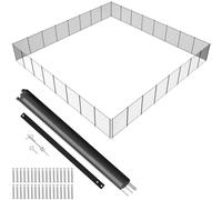 VEVOR Pool Fence, 4 x 96 FT Pool Fences for Inground Pools, Removable Child Safety Pool Fencing, Easy DIY Installation Swimming Pool Fence, 340gms Teslin PVC Pool Fence Mesh Protects Kids and Pets