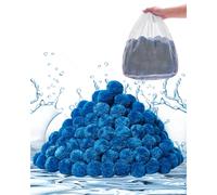 VEVOR Pool Filter Balls for Sand Filter 3.1 lbs Filter Balls Replace Pool Filter Sand Reusable Blue Polyester Fiber Filter Media with Wash Bag for