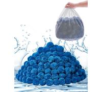 VEVOR Pool Filter Balls for Sand Filter 4 lbs Filter Balls Replace Pool Filter Sand Reusable Blue Polyester Fiber Filter Media with Wash Bag for S