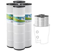 VEVOR Pool Filter Cartridge, 4x 105 Sq. Ft, Spa Hot Tub Filter Cartridge Replacement, Compatible with Pentair CCP420, Pleatco PCC80-PAK4l, Secure for Kids & Pet, Easy to Clean
