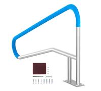 VEVOR Pool Handrail, 54 x 36 inch Pool Railing, Stainless Steel with Base Plate for Indoor/Outdoor Pools,Swimming Pool Safety Railing for Decks,Rust-Proof Grab Bar w/Grip Cover&Accessories for Spas