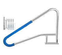 VEVOR Pool Rail 139.7x81.3 cm Pool Railing 304 Stainless Steel 113.4 kg Load Capacity Silver Rustproof Pool Handrail Humanized Swimming Pool Handrail