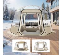 VEVOR Pop up Bubble Tent, 11 x 10.2 ft Waterproof & UV-Resistant, Clear Camping Tent Shelter, Outdoor Garden Dome Igloo Tents with Windows, 540° Panoramic View, for 8-10 Persons Patio Backyard