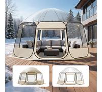 VEVOR Pop up Bubble Tent, 15 x 13.8 ft Waterproof & UV-Resistant, Clear Camping Tent Shelter, Outdoor Garden Dome Igloo Tents with Windows, 540° Panor