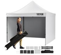 VEVOR 10x10 FT Pop up Canopy with Removable Sidewalls, Instant Canopies Portable Gazebo & Wheeled Bag, UV Resistant Waterproof, Enclosed Canopy Tent for Outdoor Events, Patio, Backyard, Party, Camping