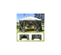 VEVOR Pop Up Gazebo Tent, Pop-Up Screen Tent 6 Sided Canopy Sun Shelter with 6 Removable Privacy Wind Cloths & Mesh Windows, 12x12FT Quick Set Screen