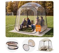VEVOR Pop up Sports Tent, 63x63 in Clear Bubble Tent for 2-4 Persons, Waterproof Outdoor Pod with Floor Mat & Top Cover, Garden Igloo Dome Tents Camping Shelter for Events Fishing Cheering