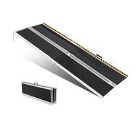 VEVOR Portable Wheelchair Ramp, 8 ft 800 lbs Capacity, Non-Slip Aluminum Folding Threshold Ramp, Foldable Mobility Scooter Ramp Wheel Chair Ramp, Handicap Ramp for Home Steps, Stairs, Doorways, Curbs