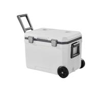 VEVOR Portable Cooler, 45 QT Wheeled Cooler with Ice Retention, Heavy-Duty Handles and Cup Holder, Lightweight Rigid Material Insulated Portable Cooler, Suitable for Family Picnics and Long Trips