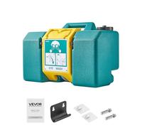 VEVOR Portable Eye Wash Station 8 Gal, OSHA-Approved Eyewash Station Wall-Mounted/On Flat Surface, Emergency Eye Wash Unit with 2 Sprays, First Aid Eyewash Units for Schools, Labs, Factories, Green