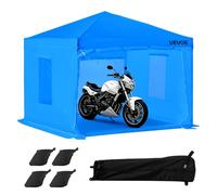 VEVOR Portable Paint Booth Tent, 115.35 x 115.35 x 71.26 inch Portable Garage Spray Tent, Waterproof Spray Booth with Foldable Frame Design & 2 Mesh Side Windows for Auto Parts, Furniture, Motorcycle