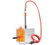 VEVOR Portable Propane Forge, 1 Burner Farrier Forge, 2600℉ Tool and Knife Making Blacksmithing Gas Forge, Large Capacity Square Stainless Steel Gas Forging Tools and Equipment for Metal Forging