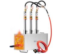 VEVOR Portable Propane Forge, 3 Burner Farrier Forge, 2600℉ Tool and Knife Making Blacksmithing Gas Forge, Large Capacity Square Stainless Steel Gas Forging Tools and Equipment for Metal Forging