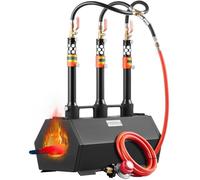 VEVOR Portable Propane Forge, 3 Burner Farrier Forge, 2600℉ Tool and Knife Making Blacksmithing Gas Forge, Large Capacity Hexagon Cold-Rolled Steel Gas Forging Tools and Equipment for Metal Forging