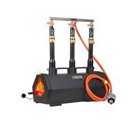 VEVOR Portable Propane Forge, 3 Burners, 1427℃ Tool and Knife Making Blacksmithing Farrier Forge, Large Capacity Hexagon, Cold-Rolled Steel Gas Forgin
