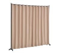 VEVOR Portable Room Divider with Wheels Brown in Beige VEVOR Beige