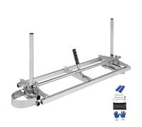 VEVOR Portable Sawmill 14"-36" Guide Bar Galvanized Steel Chainsaw Planking 0.2"-11.81" Thickness, Wood Lumber Cross Cutting Saw Mill for Builders and Woodworkers, Silver