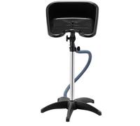 VEVOR Portable Shampoo Bowl, Shampoo Sink with Adjustable Height & Angle, Salon Hair Wash Sink with Drain Hose and Star-Shaped Support Base for Barber