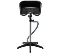 VEVOR Portable Shampoo Bowl, Shampoo Sink with Adjustable Height & Angle, Salon Hair Wash Sink with Drain Hose and Star-Shaped Support Base for Barbershop Beauty Spa Center Home Use