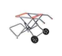 VEVOR Portable Table Saw Stand, 350 lbs Load Capacity, Rolling Foldable Table Saw Table with 8 Inches Rubber Wheels, Heavy Duty Construction, Easy Storage, Universal for Most Brands of Table Saws