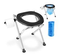 VEVOR Portable Toilet Camping, 350 lbs Weight Capacity, Stainless Steel