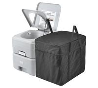 VEVOR Portable Toilet for Camping, Porta Potty with Carry Bag, 5.3 Gal Waste Tank & 3.2 Gal Flush Tank, Push-Button Pressurized Flush Commode, Leak-Proof and Odourless Travel Toilet for Camping Car