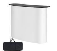 Vevor Portable Tradeshow Podium Table, 51.18" X 18.31" X 37.4", Display Exhibition Counter Stand Booth Fair With Wall
