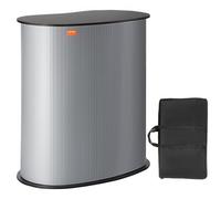VEVOR Portable Tradeshow Podium Table, 900 x 490 x 940 mm, Display Exhibition Counter Stand Booth Fair with Wall, Foldable Promotion Retail Bar Table