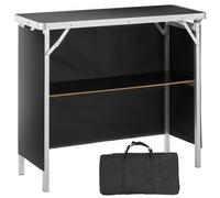 VEVOR Portable Tradeshow Podium Table, 975 x 385 x 870 mm, Display Exhibition Counter Stand Booth Fair with Wall, Foldable Promotion Retail Bar Table