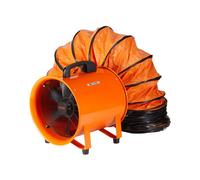 VEVOR Portable Ventilator, 203.2mm Heavy Duty Cylinder Fan with 10m Duct Hose, 145W Strong Shop Exhaust Blower 1020CFM, Industrial Utility Blower for Sucking Dust, Smoke, Smoke Home/Workplace