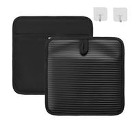 VEVOR Pot Holders, Heat Resistant to 500°F with Ribbed Soft Anti-Slip Silicone Strips, 100% Cotton 9.06 x 8.98 inch Hot Pads with 2 No-Marks Hooks, Washable Pot Trivets for Kitchen & Barbeque, 2 Pack