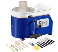 VEVOR Pottery Wheel, 11in Ceramic Wheel Forming Machine, Adjustable 0-300RPM Speed Handle and Foot Pedal Control, ABS Detachable Basin Sculpting Tool Apron Accessory Kit for Work Art Craft DIY 350W