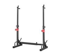 VEVOR Power Cage Squat Rack, Home Gym Power Rack Adjustable Height&Width | 550LBS Strength Training Workout Equipment with Barbell Storage Racks & J-Hooks for Bench Press, Squat, Weight Lifting
