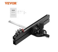 VEVOR Precision Miter Gauge Standard Slot 3/4'' x 3/8'' Aluminum Alloy Table Saw 24/18/19-35 in Grating 15 Angle Stops DIY Work 18 in Grating