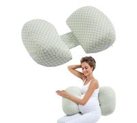 VEVOR Pregnancy Wedge Pillow, W-Shaped Maternity Pillow for Pregnant Women, Soft and Breathable Pregnancy Pillow with Removable & Washable Cover for Back Belly Hips Support, Lightweight and Portable