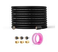 VEVOR Pressure Washer Hose, 30.5m, 6.35mm Kink Free M22-14mm Brass Thread Replacement For Most Brand Pressure Washers, 19mm Bending Radius, 4200 PSI H